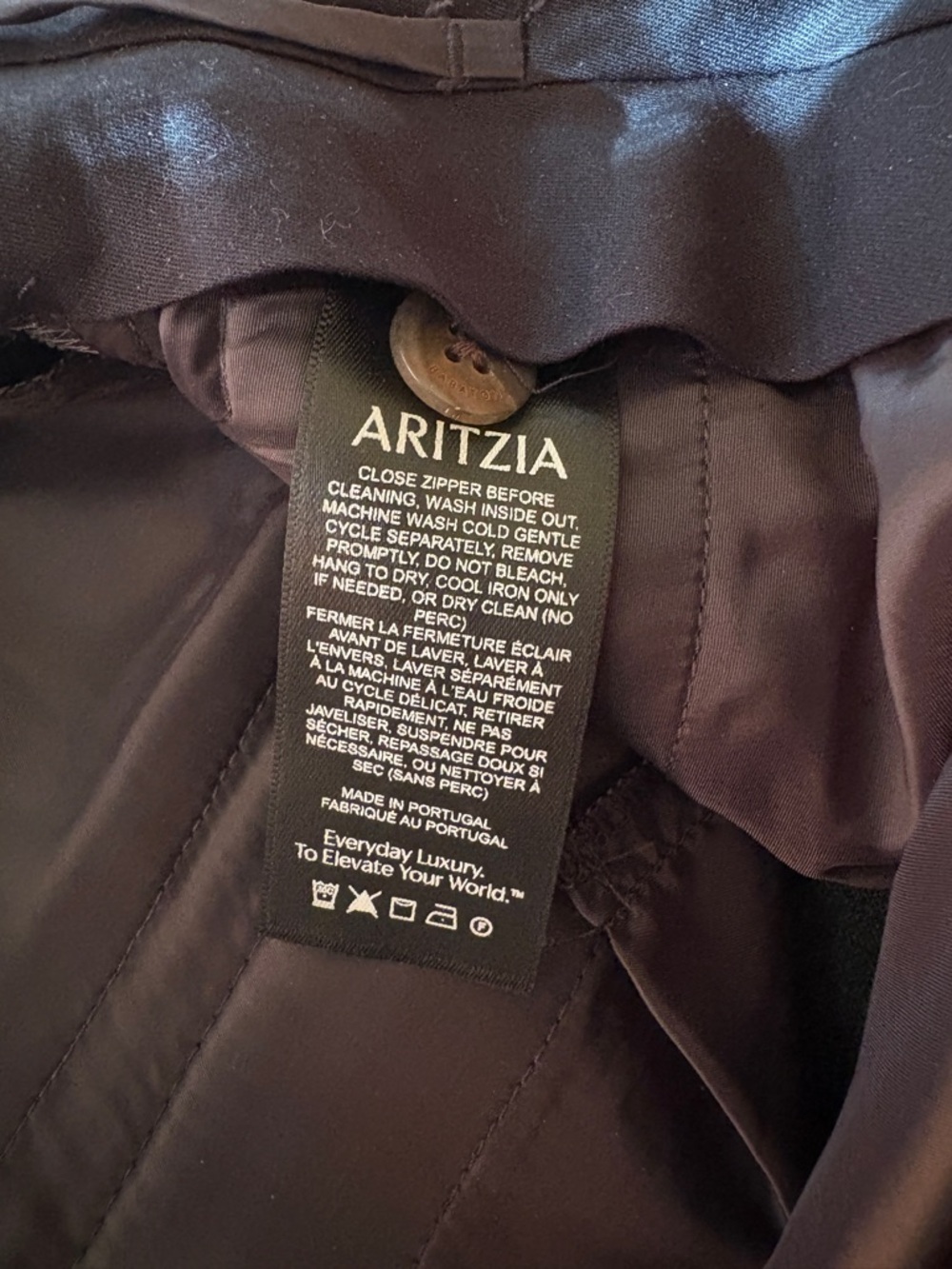 Aritzia Pleated Pant High-Waist Wide-Leg Trousers in Charcoal Gray - Picture 4 of 5
